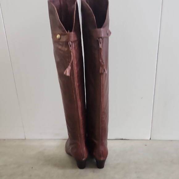 Everybody by BZ Moda Vintage Leather over the knee Boots womens EU 38.5 - Picture 5 of 7